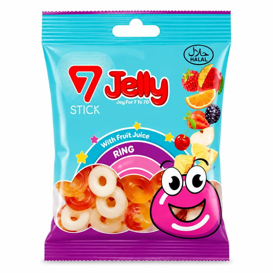 7 Stick Jelly Yumuşak Şekerleme Ring 80gr