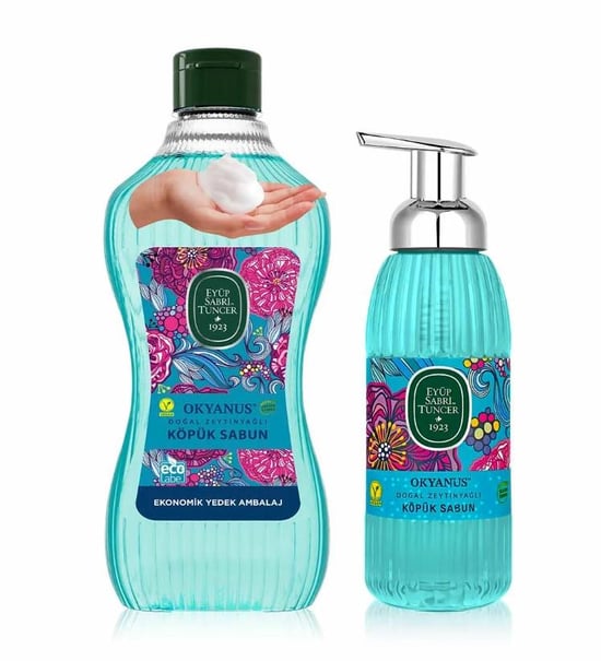 Eyüp Sabri Tuncer Okyanus Doğal Zeytinyağlı Köpük Sabun 1.5 Lt + 500 Ml