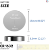 10 Adet Poundmax 1632 Cr1632 Dl1632 3v Lityum Düğme Piller