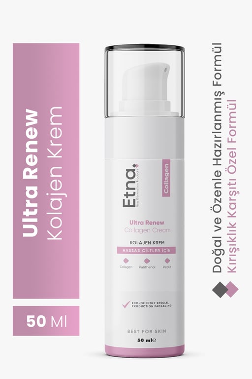 Etna Pharma Kırışıklık Önleyici, Anti-aging, Cilt Yenileyici, Yaşlanma Karşıtı, Peptit Kolajen Krem 50 Ml
