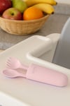 Wee Baby Saklama Kutulu Çatal Kaşık Seti Pembe