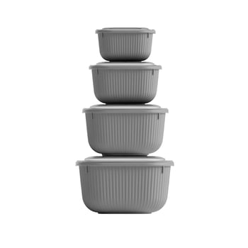 Dünya-30910-999 ( Kare ) ( 4pcs= 600-1100-1800-3000ml ) Sızdırmaz Saklama Kabı & Kutusu Set (renkli & Şeffaf Pls.kap)