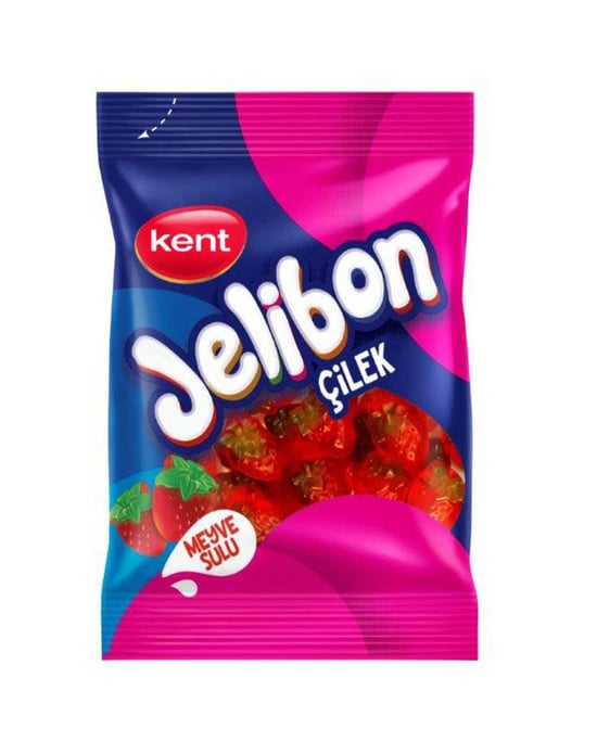 Kent Jelibon Yumuşak Şekerleme 80 gr Çilekli