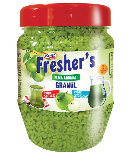 Kent Boringer Fresher's Granül İçecek 300 Gr Elma Aromalı