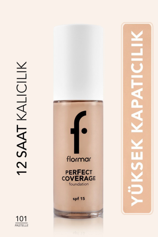 Flormar Perfect Coverage Yüksek Pigmentli & Yarı Parlak Bitişli Spf15 Fondöten