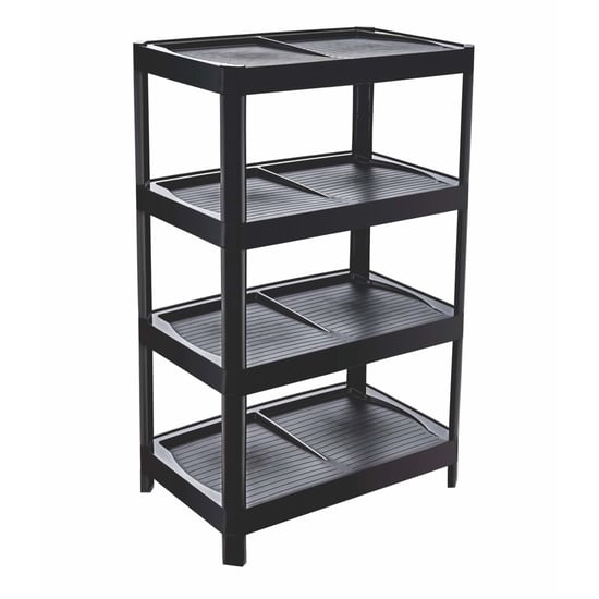 İnova Trend Ayakkabılık Siyah-4 Katlı Plastik Ayakkabılık