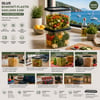 Qlux L-01006 ( 2pcs ) ( 1900ml ) ( No-3 ) Bomonti Plastik Saklama Kabı