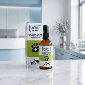 Bioxi® Plus Biotin + Zinc + Omega + B Group Vitamines - Kedi ve Köpekler için Deri ve Tüy Sağlığı Takviyesi,100ml