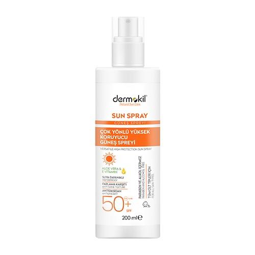 Dermokil Sun Spray Çok Yönlü Yüksek Koruyucu Güneş Spreyi Spf 50+ 200 Ml