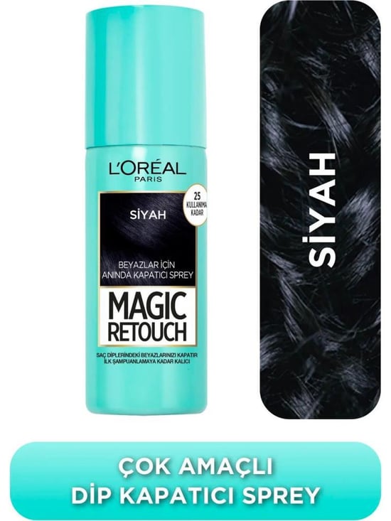 L'oréal Paris Magic Retouch Beyaz Dipleri Kapatıcı Sprey Siyah 75 Ml