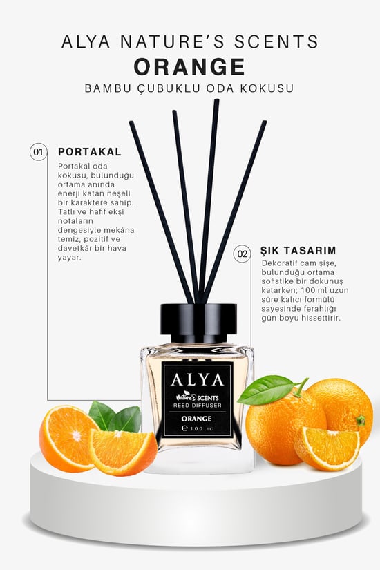 Nature's Scents Orange Bambu Çubuklu Oda Kokusu- Portakal Kokusu