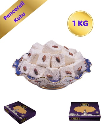 Arı Lokumları Sultan Antep Fıstıklı Lokum - 1 Kg [ Pencereli Kutu ]