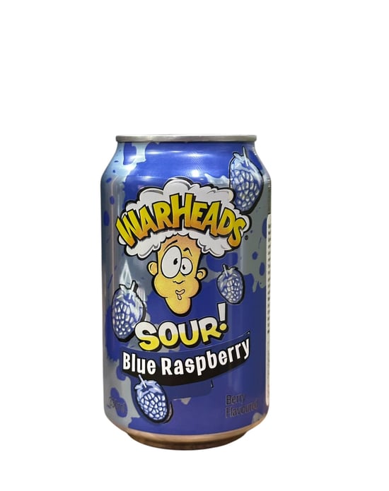 Warheads Sour Blue Raspberry Soda 330 Ml