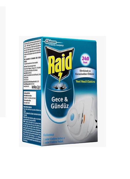 Raid Gece & Gündüz Sinekkovar 1 Yedek 240 Saat Etki