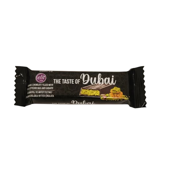 Dubai Antep Fıstıklı Kremalı ve Çıtır Kadayıflı Bitter Çikolata - 30g