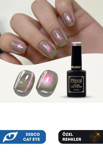 Misyul Uv Led Kalıcı Oje Nail Art 15 Ml Dynamic Disco Cat Eye Dc10
