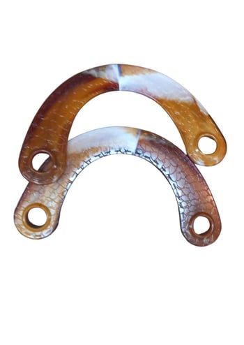 Çanta Sapı Ay Model Kahverengi-beyaz 20 Cm