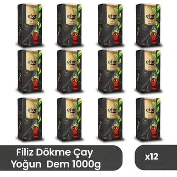 Efor Filiz Yoğun Dem Dökme Siyah Çay 1000 Gr – 12'li Koli