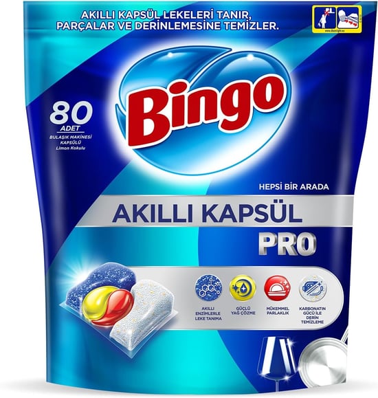 Bingo Akıllı Kapsül Pro Bulaşık Makinesi Deterjanı Tableti 80 Adet