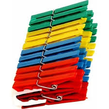 Renkli Plastik Çamaşır Mandalı