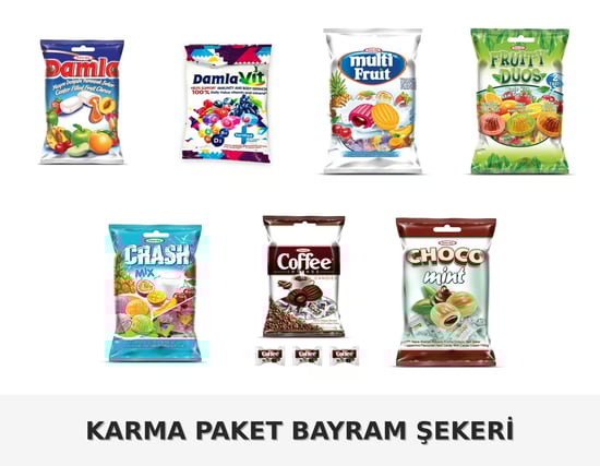 Tayaş Karışık Paket Sert Bayram Şekeri 900 Gr 230 Adet