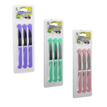 Nayuan Stainless Steel Knife ( 6pcs ) Meyve Bıçak ( Renkli Plastik Saplı ) ( Vakumlu Ambalaj ) ( Brkt-806155 )