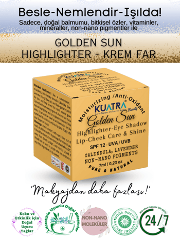 Kuatra Golden Sun Doğal İçerikli Nemlendirici Antioksidan Işıltı Veren Balm
