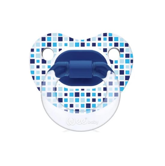 Wee Baby Şeffaf Desenli Damaklı Emzik No:2 6-18 Ay Mavi