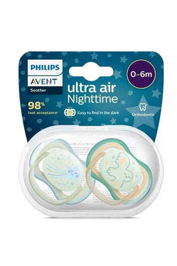 Avent Ultra Air Nighttime Emzik 0-6 Ay Erkek Scf376/18