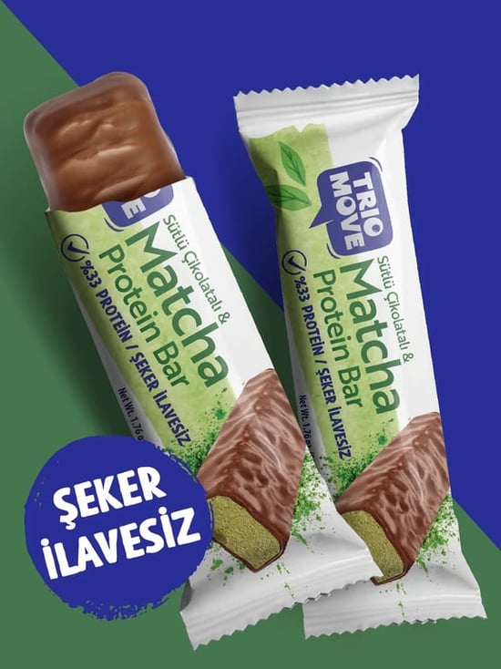 Trio Move %33 Protein Bar Matchalı ve Sütlü 50 Gr