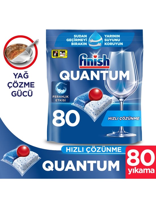 Finish Quantum Hepsi Bir Arada 80 Yıkama Bulaşık Makinesi Tableti