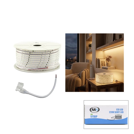 İnura Global Ars-348983 ( 100mt ) ( 3000k & Gün Işık ) Dış Mekan Şerit Led 220v ( 120led )