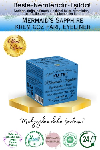 Mermaid’s Sapphire Krem Far, Eyeliner Doğal İçerikli