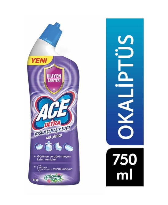 Ace Ultra Power Jel Ultra Yoğun Çamaşır Suyu 750 Ml Okaliptus