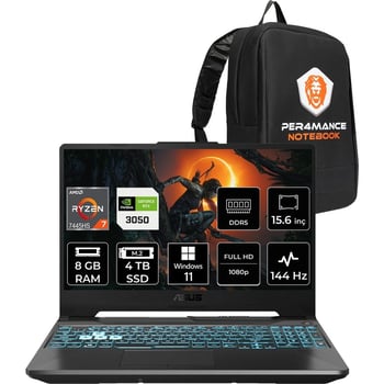 Asus Tuf Gaming A15 Ryzen 7 7445hs Rtx 3050 Gaming Laptop 8gb Ram 4tb Ssd 15.6" Fhd 144hz Win11 Pro