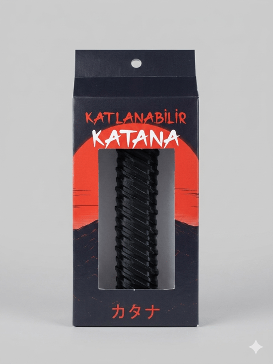 Katana 3d Plastik 77cm Siyah Kılıç