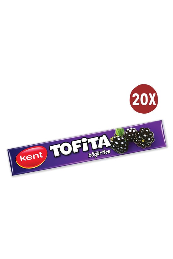 Kent Tofita Stick Şeker Böğürtlen 47gr (20'li Paket