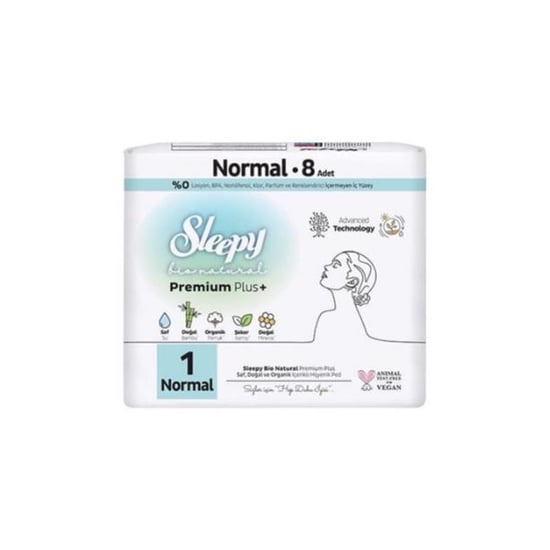 Sleepy Ped Bio Natural Premium Plus + No : 1 Normal 8 Li Hijyenik Ped