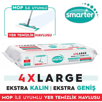 Smarter Beyaz Sabun Kokulu Mopa Uyumlu Yer Temizlik Havlusu 30 Yaprak