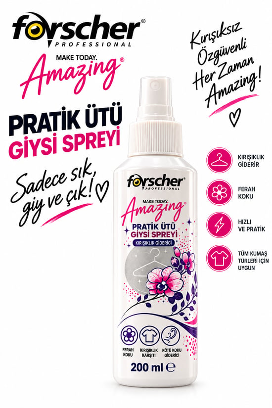 Forscher Make Today Amazing Pratik Ütü Giysi Spreyi 200 Ml