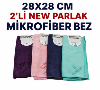 Baysa 28 X 28 Cm 2’li New Parlak Mikrofiber Bez