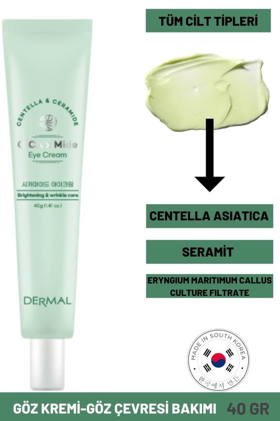 Dermal Cica X Mide Centella Asiatica ve Seramid Özlü Eye Cream Gö