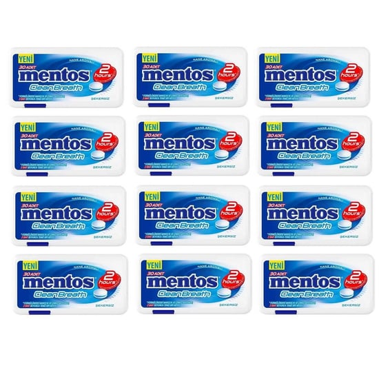Mentos Clean Breath 2 Saat Nane Ferahlığı 21 Gr X 12 Adet