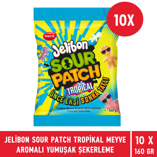 Jelibon Sour Patch Tropikal Meyve Aromalı Yumuşak Şekerleme 160 G