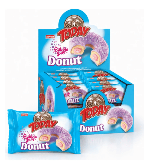 Elvan Today Donut Kek Bublegum 35 Gr 24 Adet