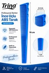 Trina Profesyonel Berber İnce Uçlu Abs Tarak Mavi Trntrkxx0271