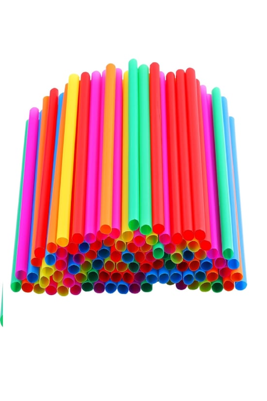 Burpak Frozen Plastik Pipet 7mm x 22cm - 100 Adet