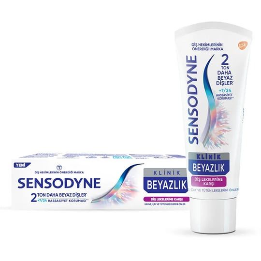 Sensodyne Klinik Beyazlık Diş Lekelerine Karşı Macun 75 Ml