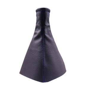 P Parla Tüm Araçlara Uyumlu Vites Körüğü Siyah Vinil Mavi Dikiş