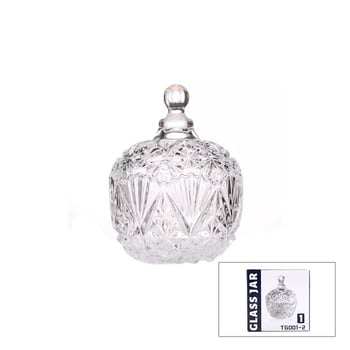 Glass Jar Tg-001-1 Cam Lokumluk & Şekerlik
